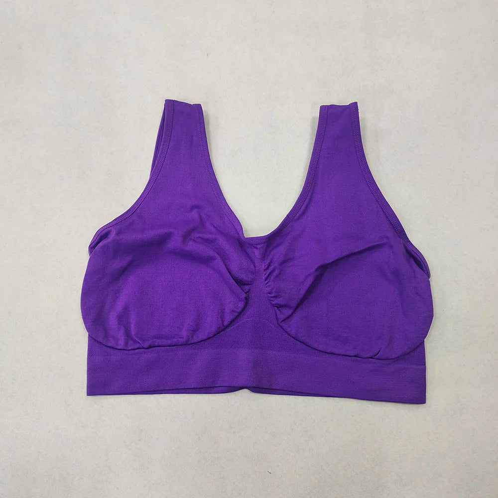 Women Sports Bra Without pad Sleep Brassiere Underwear sleep yoga sports bra vest Plus Size Top no sponge insert pad Bralette