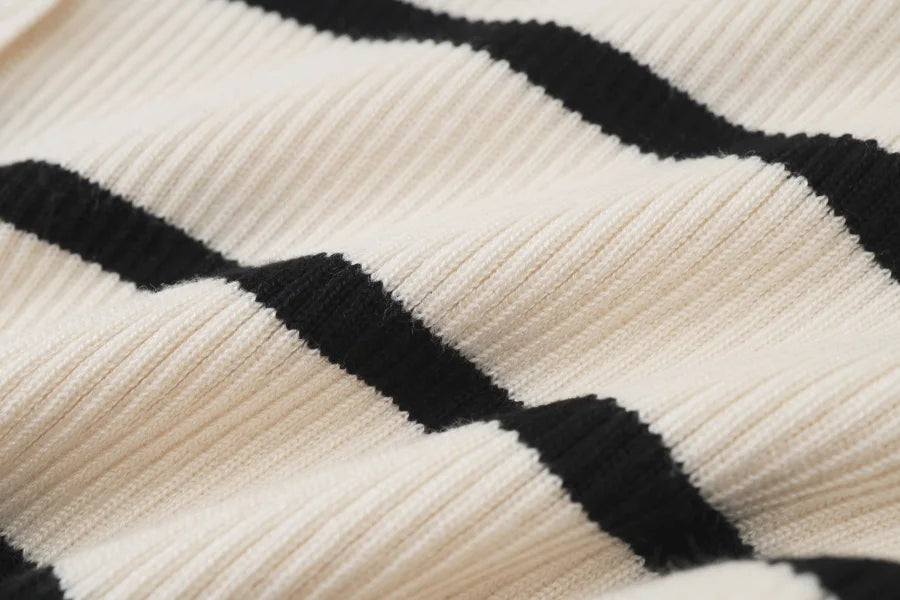 AS AW25 stripe knitting cardigan + sleeveless patch dress maxi matching set for woman clothing