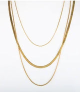 Stainless Steel Vintage Textured Delicate Necklace