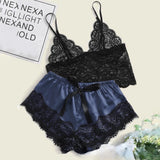 Pajama Sets Sexy Pajamas for Women 2 Pieces Top Shorts Set Sleepwear Clothes Lace Pajamas Underwear Lingerie
