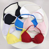 Women's Thin-Strap Halter Gym Bra - Sexy Backless Sports Bra for Yoga & Fitness Training