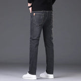 Men Fashion Straight Jeans Men 2026 New Stretch Slim Fit Pants Comfortable Soft Business Denim Trousers Male Brand Clothing