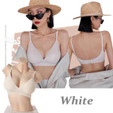 Women Sexy Seamless Bras Deep V Neck Bralette Sexy Lingerie Letter Strap Tops Push Up Underwear Wireless Brassiere for Female