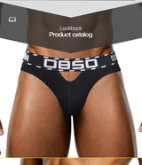 1/3Pcs Breathable Cotton Men Underwear Sexy Bikini Panties Underpants Large Crotch Pouch Mens Briefs with Front and Back Cutouts