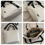 Trending Women Waterproof Nylon Tote Bag Large Capacity Lightweight Crossbody Bag for Student Work Travel Gym
