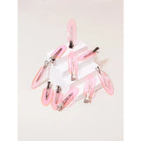 10pcs Seamless Fashion Transparent Hair Clips for Girls Makeup Facial Accessory Styling Clips for Real Hair Wigs