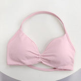 Women's High-Support Lace-Up Sports Bra - Thin-Strap Camisole, Seamless, Tight-Fit for Push-Up Training & Yoga, Gym Top
