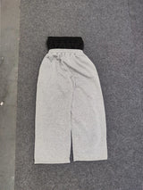 European and American Embroidered Street Couple Double Head Double Waist Pants Personalized Printed Pattern Pants