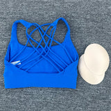 New Fitness Sports Bra for Women Push Up Cross Back Shockproof Running Gym Training Workout Yoga Underwear Crop Tops