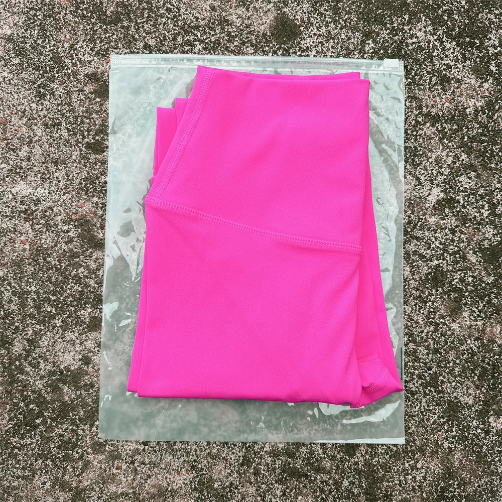 Solid Color Back Waist Pocket High Waist Yoga Legging Women Sport Cropped Pants Butter Athletic Gym Comprehensive Training Jog