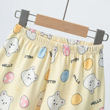 2-piece Summer Children's Comfortable And Versatile Cute Short sleeved Shorts Set For Boys And Girls Casual Home And Outdoor Set