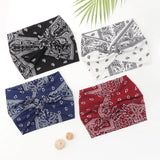 4PCS Headbands for Women Knotted Headband Elastic Head Bands Women's Hair Band Non-Slip Turban Printed Stylish Sport Sweat Hair Wrap for Girls Cute Hair Accessories