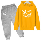 Evil Smile Printed 2024 Baby Summer Clothes for Children From 1 to 12 Years Kids Clothes Boys Child Sets Suit for Girls Boy Set