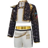 3PS Children's Girls Dance Performance Set Carnival Cosplay Costume Set Halloween Party Set Carnival Costumes 3-10 Years Old