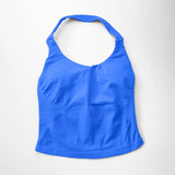 NCLAGEN Gym Halter Top Woman Longline Strappy Tank Padded Yoga Clothing Fitness Workout Running Activewear Pilates Clothes