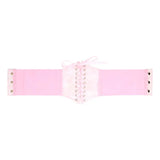 Fashion Women Waist Corset Flower Embroidery Elastic Waistband Black White Red Pink Wide Lace Slimming Body Belts Cummerbunds