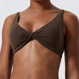 New Summer Women's Push-Up Sports Bra Breathable Soft Yoga Workout Top Backless Fitness Crop Gym Underwear Woman’s Crop Top