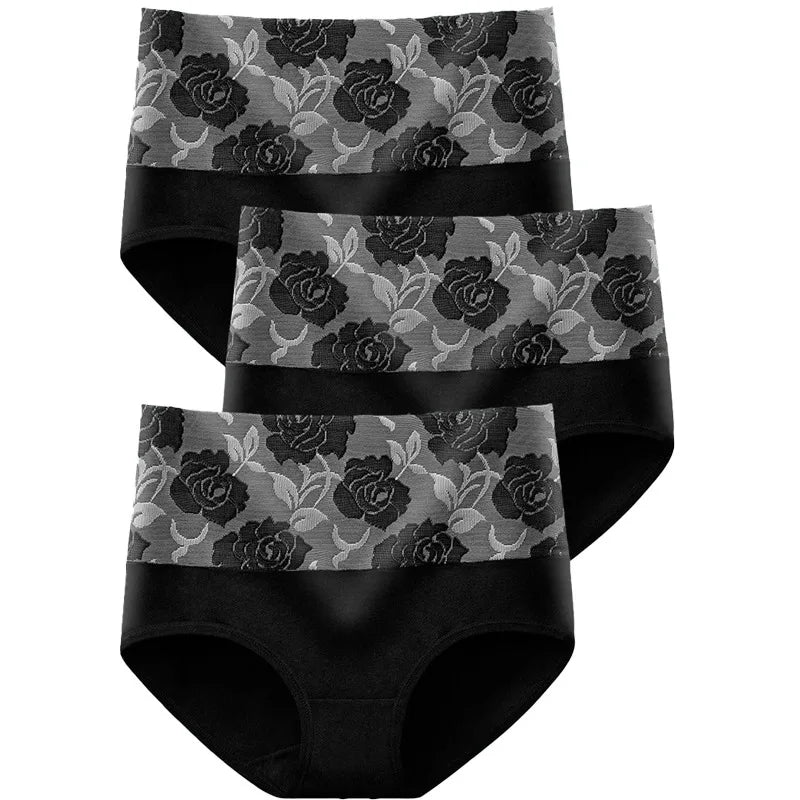 3Pcs/Lot Women's Underwear Plus Size Cotton Panties High Waist Briefs Sexy Lingerie Female Pantys M-5XL Seamless Underpant Girls