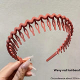Solid Color Wave Headband for girl women summer Face Wash Sports hair band Headbands Non-slip Hair Bands for Women accessories