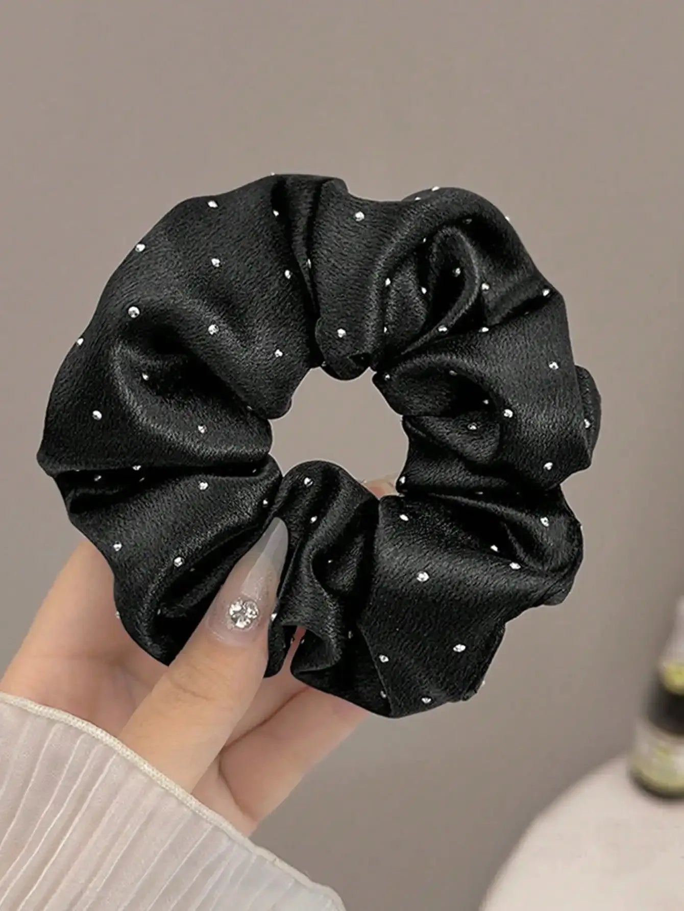 3 Pcs Crystal Dot Scrunchies Hair Rings Fashion Hair Accessories for Women Girls Party Ponytail Holder Hair Accessories