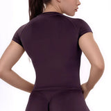 NCLAGEN Sport Shirt Women Fitness Impact Short Sleeve Top Gym Workout Yoga Blouse Quick Dry Breathable Running Tee Versatile Top