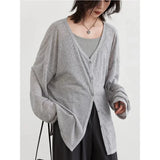 CHIC VEN Women's Cardigan New V-neck Long Sleeved Female Shirt Female Jumpers Sun Protection Woman Top Spring Summer 2026