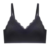 New Top Lace Seamless Women's Underwear Small Chest Gathered Non-slip No Steel Ring Sexy Sling Beautiful Back Bra Thin Section