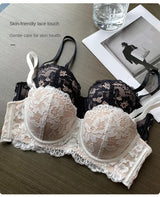 Women 1/2 Cup Lace Bra Sexy Floral Underwire Underwear Ladies Push Up Bras Female Comfortable Bra Half Cup Brassiere Lingerie
