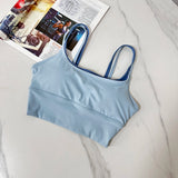 Sports Underwear Bras Top Women's Shockproof Gathering Fitness and Breasts Wearing Yoga Quick-drying Suspender Vests in Summer