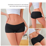 1Pc Women's Seamless Panties Sports Boxers Underwear Female Solid Color Comfortable Briefs Cozy Lingerie Intimate Underpant S-XL