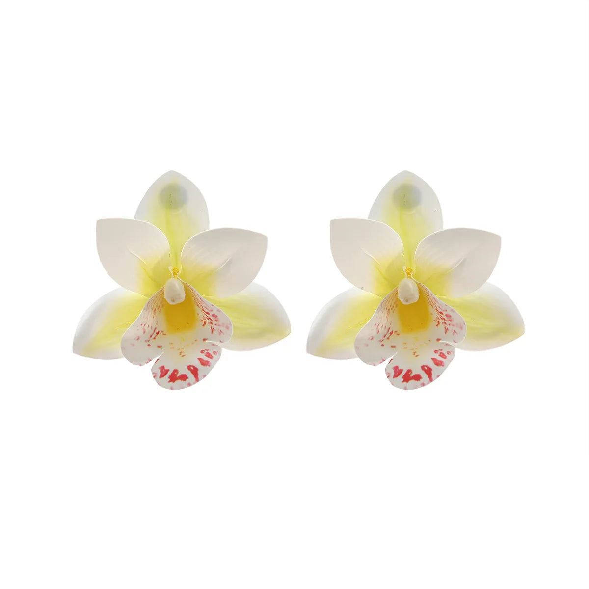 Chiffon flower multi-layer earrings, summer beach vacation style exaggerated earrings design, light luxury, niche