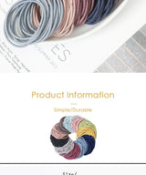 100PCS/Set Women 3.5CM Basic Nylon Elastic Hair Bands Ponytail Hair Scrunchie Rubber Bands Headband Hair Accessories Headwear