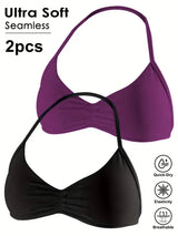 Women's High-Support Lace-Up Sports Bra - Thin-Strap Camisole, Seamless, Tight-Fit for Push-Up Training & Yoga, Gym Top