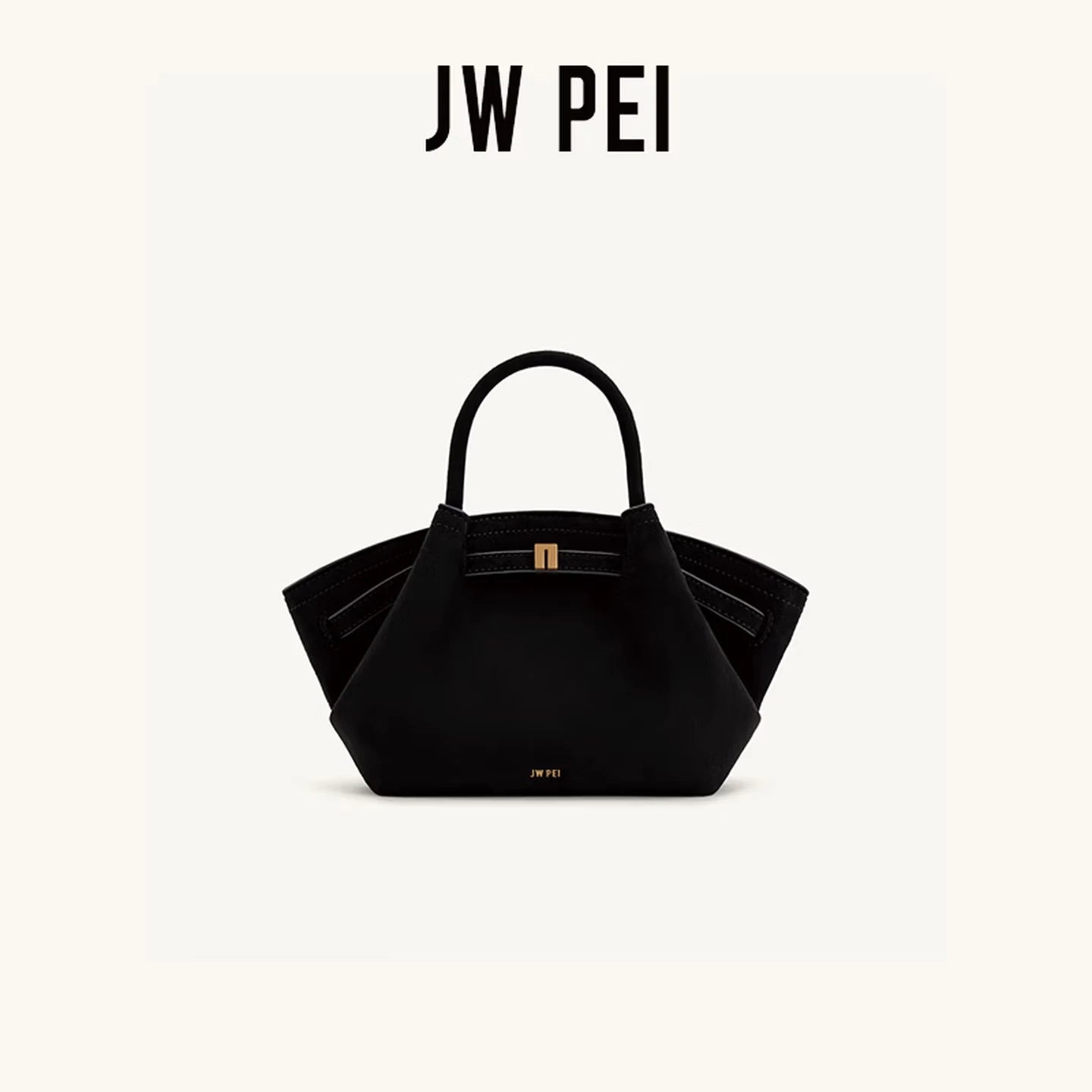 JW PEI Lucia Top-Handle Bag Luxury Designer Crossbody Shoulder Bag for Women Elegant Turn Lock Vegan Leather Messenger Purse
