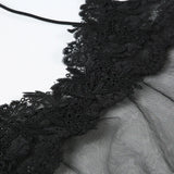 Shestyle Lace Transparent Mini Dress Sexy Women Wrapping Spaghetti Embroidery Flower Sheath Nightwear Club Mesh Wave Fantacy