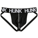 Men's HUNK Athletic Jockstrap Performance Jock Thong Moisture-Wicking Breathable Low-Rise Training Underwear Backless G-String