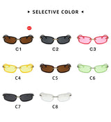 Rimless Y2K Style Sunglasses Rectangle Fashion Popular Women Men Shades Square Sun Glasses for Female Male Glasses Metal Frame