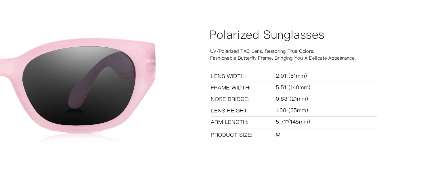 ZENOTTIC Cat Eye Narrow Retro Sunglasses for Women Polarized UV400 Sun Glasses for Small Face Trendy Shades