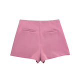 MUJER 2025 Black Mini Skirt Shorts Woman Fashion Asymmetric Skort For Women High Waist Short Skirts Woman Summer Casual Shorts