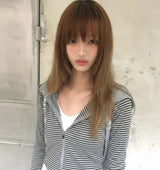 Tonngirls Y2k Japanese Hoodies Women Long Sleeve Striped Sweatshirt Streetwear American Striped Hoodies With Zipper E-girls