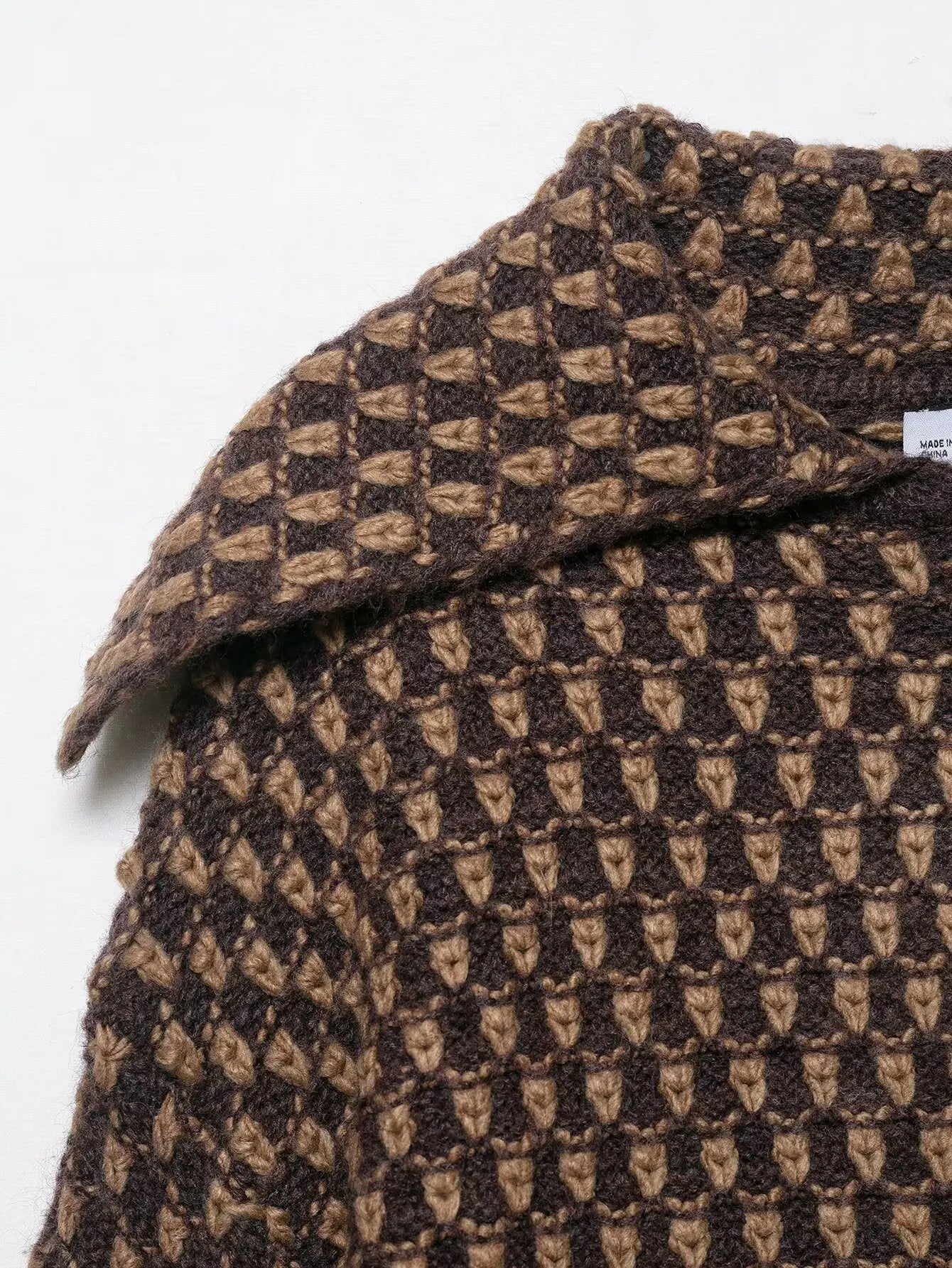 2026 New Autumn Brown Long Sleeve Knitted Cardigans Women Elegant Lapel Single Breasted Loose Sweater Coat Knitwear Korean Style
