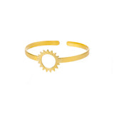 Exquisite Classic Bump Pattern Openning Bangles Bracelet For Women Cuff Bracelet Gold Color Stainless Steel Hand Ornament Gift