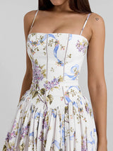 Suninheart Summer Clothes for Women Midi Elegant Dress 2025 New Arrivals White Floral Print Holiday Dress