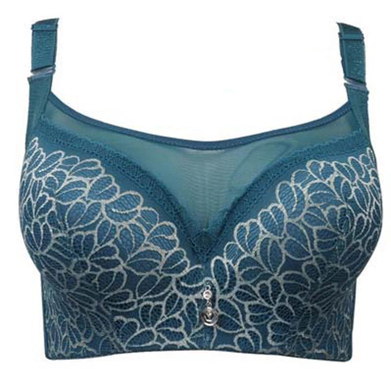 Thin Cup Push Up Bra Mesh Lace Bras For Women Plus Size Underwear Brassiere Elegant Pattern Lingerie