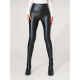 High-Waist Faux Leather Pants Yoga Casual Trousers High Elasticity Four-Season Wearable Long Pants Base Layer Pants