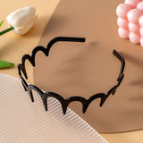 Korean Women Hair Comb Non-Slip Headband Plastic U Shape Hair Hoops Fixed Teeth Fluffy Top Hair Bands Headwear Hair Accessories