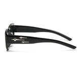 Retro Y2K Small Square Kitten Eye Sunglasses Women Men Fashion Colorful Mirror Lens Punk Sports UV Protection Sun Glasses