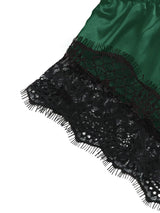 Women's 2 Piece Sexy Lace Pajama Set See-Through Bralette Cami Top and Shorts Breathable Sleepwear Plus Size Summer Lingerie