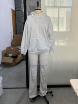 Sequin Angel's Wings Hoodies Women Chic Loose Long Sleeve Pullovers Top Slim Yoga Pant Set 2025 New Casual Lady Two Piece Sets