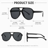 Vintage Oversized Aviator Sunglasses Women Men 70s Retro UV400 Protection Classic Large Frame Fashion Driving Sun Glasses